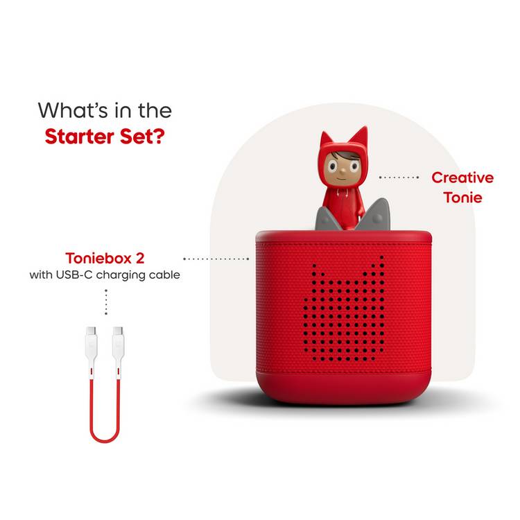 tonies Toniebox 2 starter set with Creative Tonie - British product