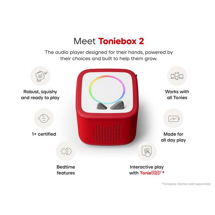tonies Toniebox 2 starter set with Creative Tonie - British product