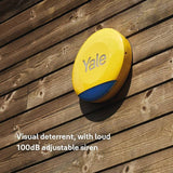 Yale outdoor siren yellow with LED lights, imported from the UK