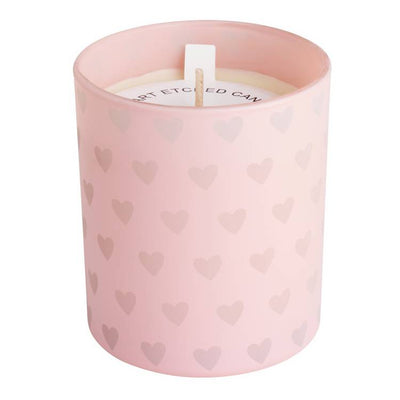 Argos Argos Home Heart Etched Scented Candle - Pink- Buy online at McGrocer