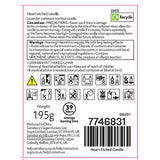 Argos Home pink heart etched candle 8cm, UK version