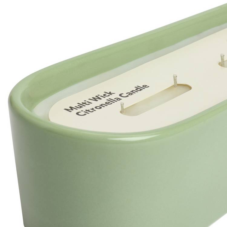 Argos Home citronella outdoor multiwick candle 37-hour burn time, imported from the UK