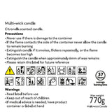 Argos Home citronella outdoor multiwick candle 37-hour burn time, imported from the UK