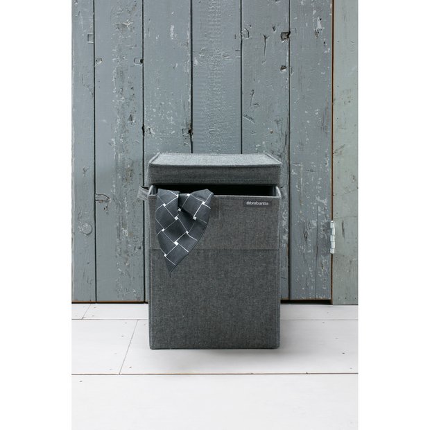 Brabantia grey black stackable laundry container box 35L - British product