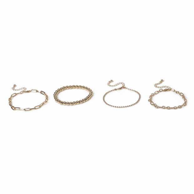 Liars & Lovers gold-tone bracelet set 24cm (British brand)