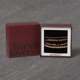 Liars & Lovers gold-tone bracelet set 24cm (British brand)