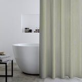 Catherine Lansfield green stripe shower curtain 180cm (British brand)