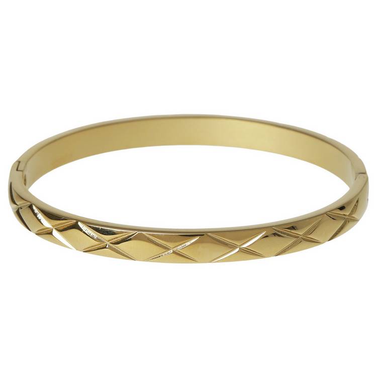Liars & Lovers gold-tone hinged bangle 6cm, imported from the UK