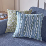 Argos Home cushion blue green striped 43x43cm, imported from the UK