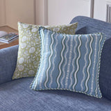 Argos Argos Home Wiggle Stripe Piped Cushion Blue & Green 43x43cm- Buy online at McGrocer