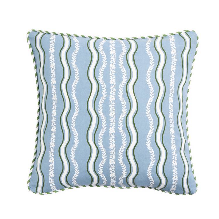 Argos Home cushion blue green striped 43x43cm, imported from the UK