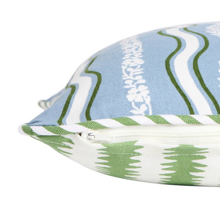 Argos Home cushion blue green striped 43x43cm, imported from the UK
