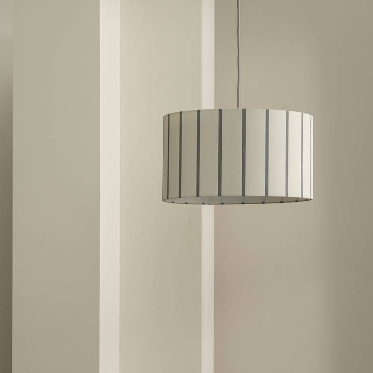 Habitat striped natural easy fit lampshade 45cm, UK version