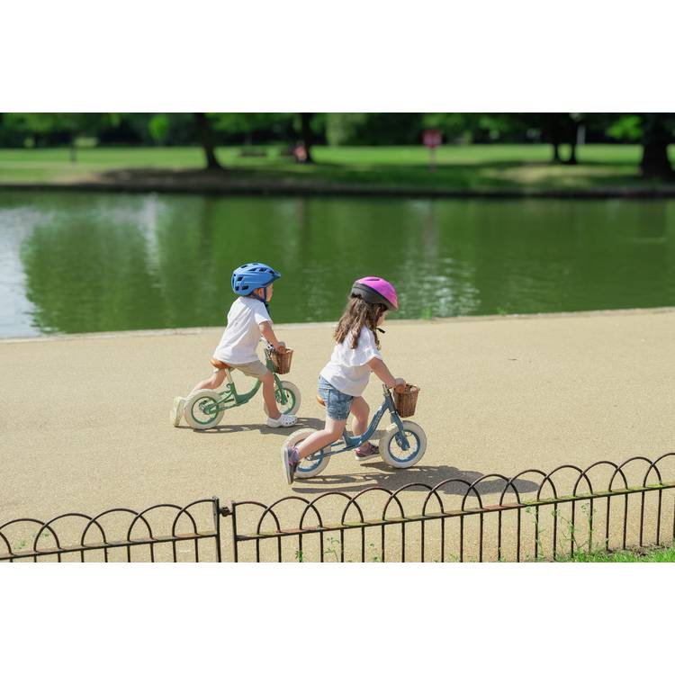 Huffy vintage balance bike matte green 10 inch, UK version