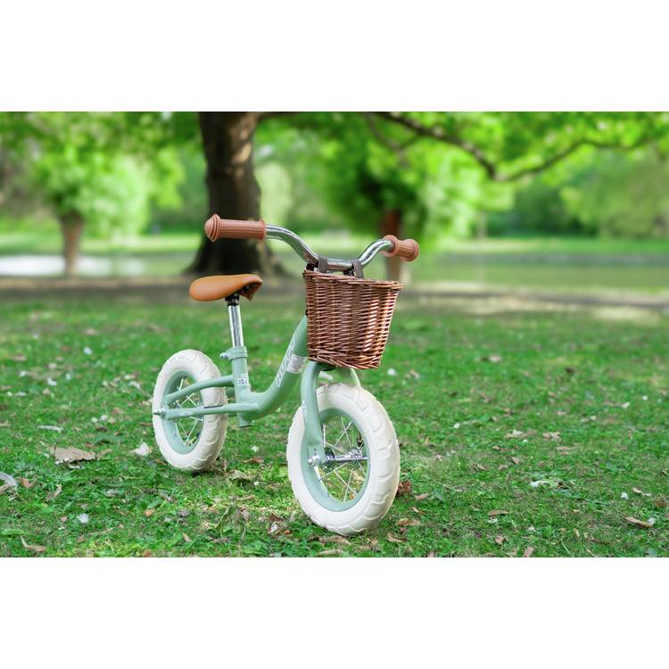 Huffy vintage balance bike matte green 10 inch, UK version