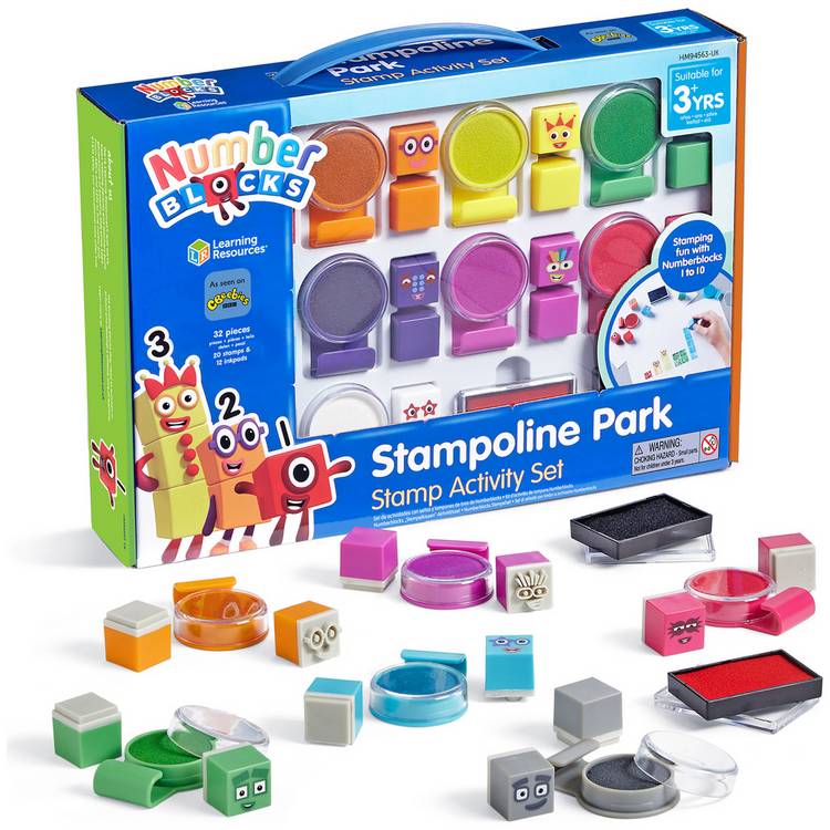 Learning Resources Numberblocks Stampoline Park stamp set (British brand)