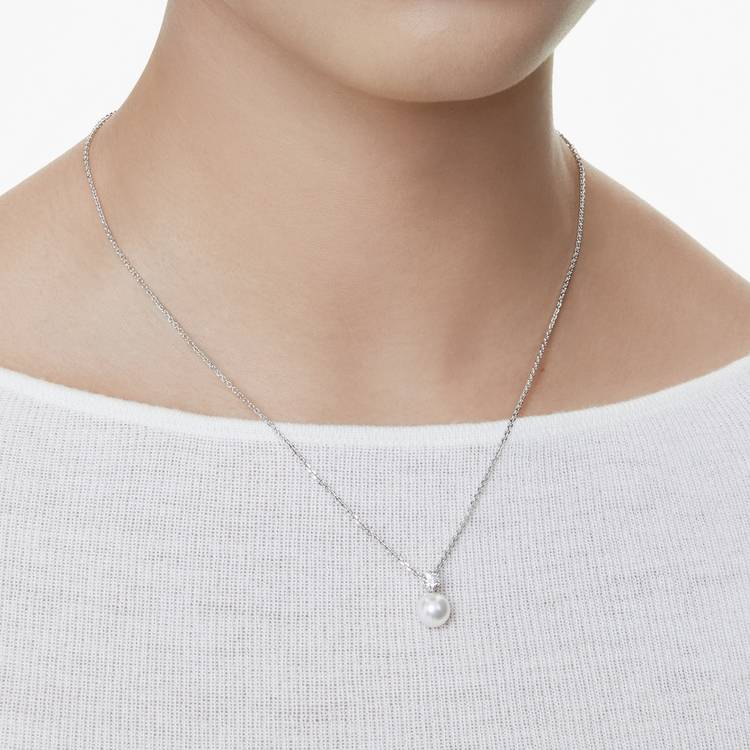 Swarovski Matrix pearl pendant necklace with adjustable chain - British product