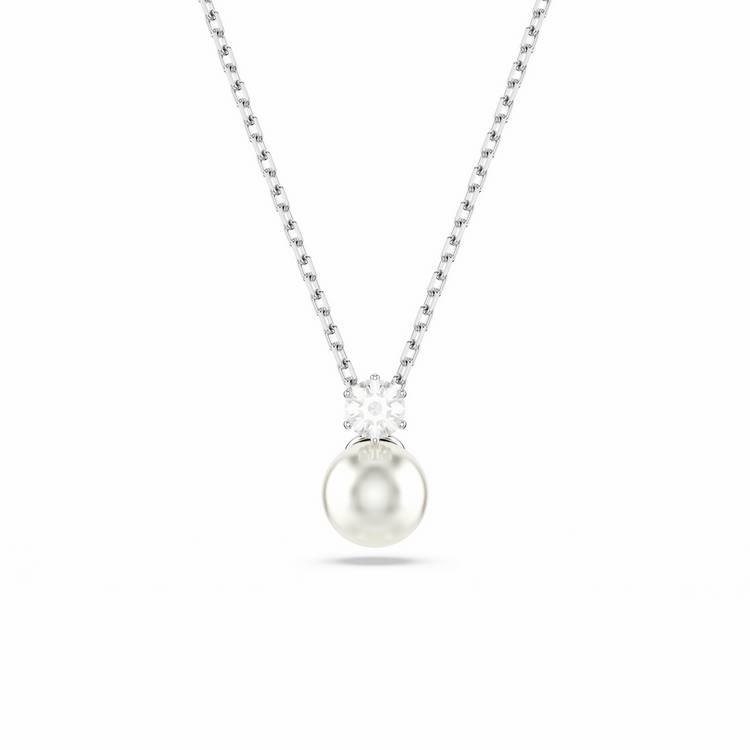 Swarovski Matrix pearl pendant necklace with adjustable chain - British product