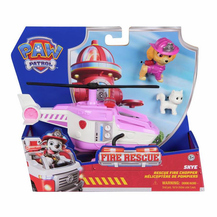 PAW Patrol Skye fire rescue helicopter toy with claw - British product
