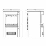 Be Modern Tunstall electric stove with log store - British product