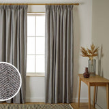 Argos Habitat Herringbone Pencil Pleat Curtains Grey 117x137cm- Buy online at McGrocer