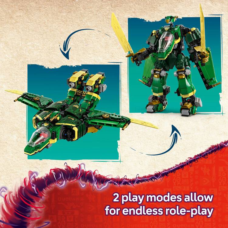LEGO NINJAGO Lloyd's Jet Mech building set 1112 pieces - British product