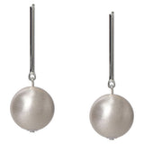 Liars & Lovers silver tone ball drop earrings, UK version