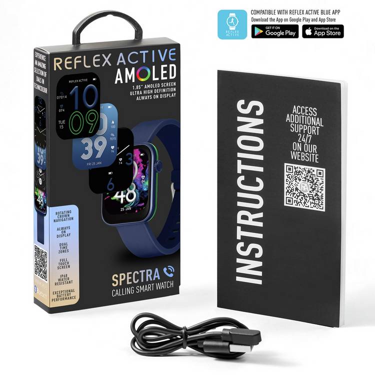 Reflex Active Spectra smart watch with Amoled display, imported from the UK