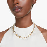 Swarovski Constella gold-tone plated link chain necklace, UK version