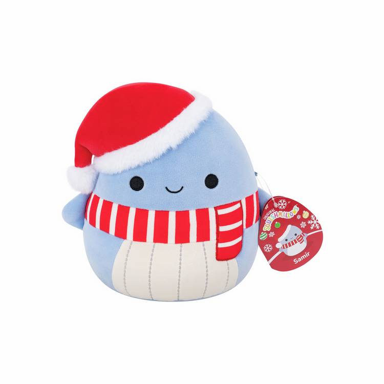 Squishmallows Samir blue whale soft toy 7.5 inch (British brand)