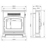 Be Modern Banbury inset electric fire stove, UK version