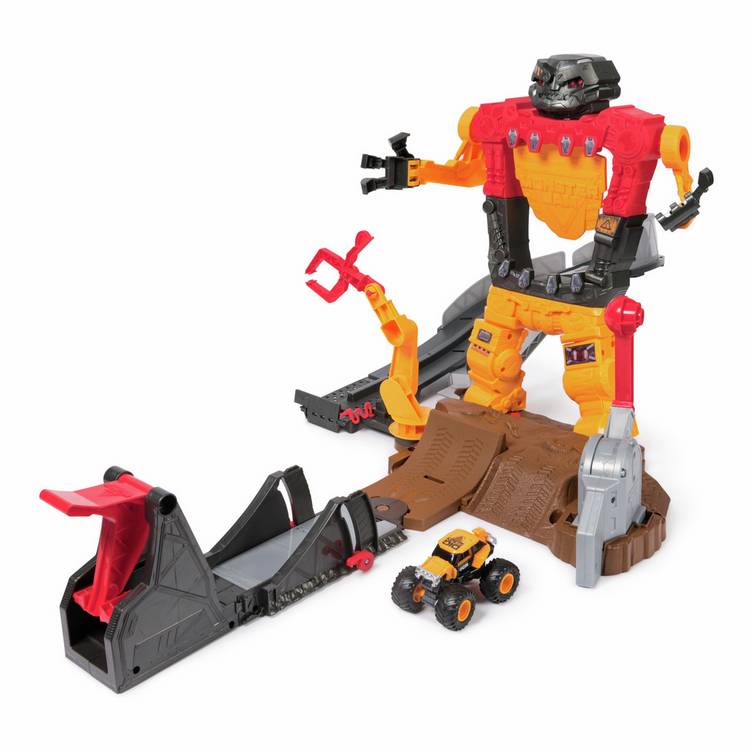 Monster Jam SmashBot playset with JCB Digatron lorry, imported from the UK