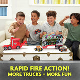 Monster Jam Launch N Go Hauler playset, imported from the UK