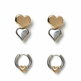 Argos Freedom Mixed Metal Heart 2 Pack Hoop Earrings- Buy online at McGrocer