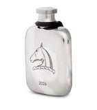 Dunhill engraved horse mini flask 45ml, UK version