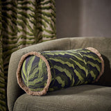 Habitat leaf jacquard bolster cushion 50x20, imported from the UK