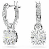 Swarovski crystal Stilla drop earrings rhodium plated, imported from the UK