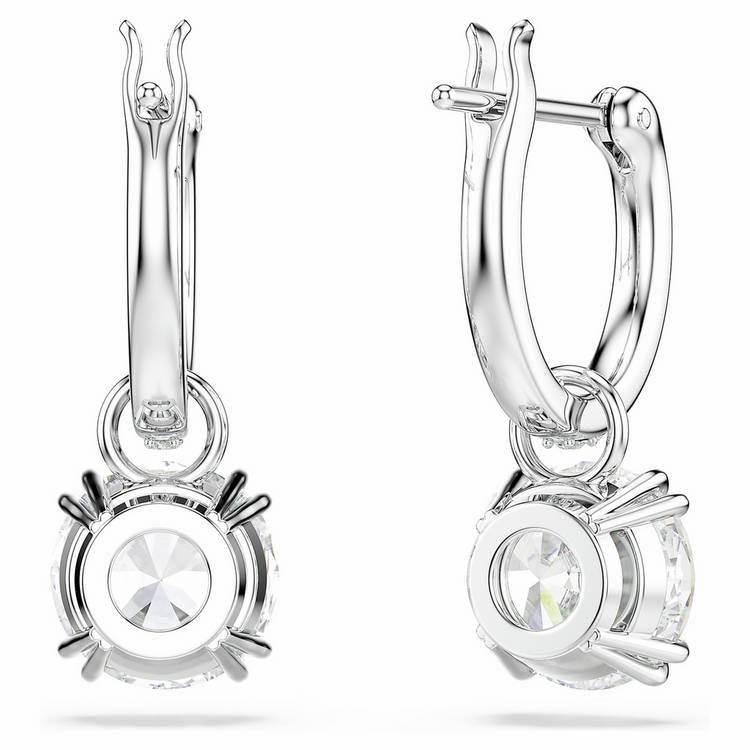 Swarovski crystal Stilla drop earrings rhodium plated, imported from the UK