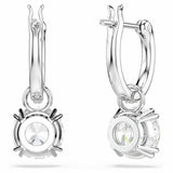 Swarovski crystal Stilla drop earrings rhodium plated, imported from the UK