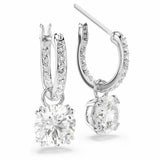 Swarovski crystal Stilla drop earrings rhodium plated, imported from the UK
