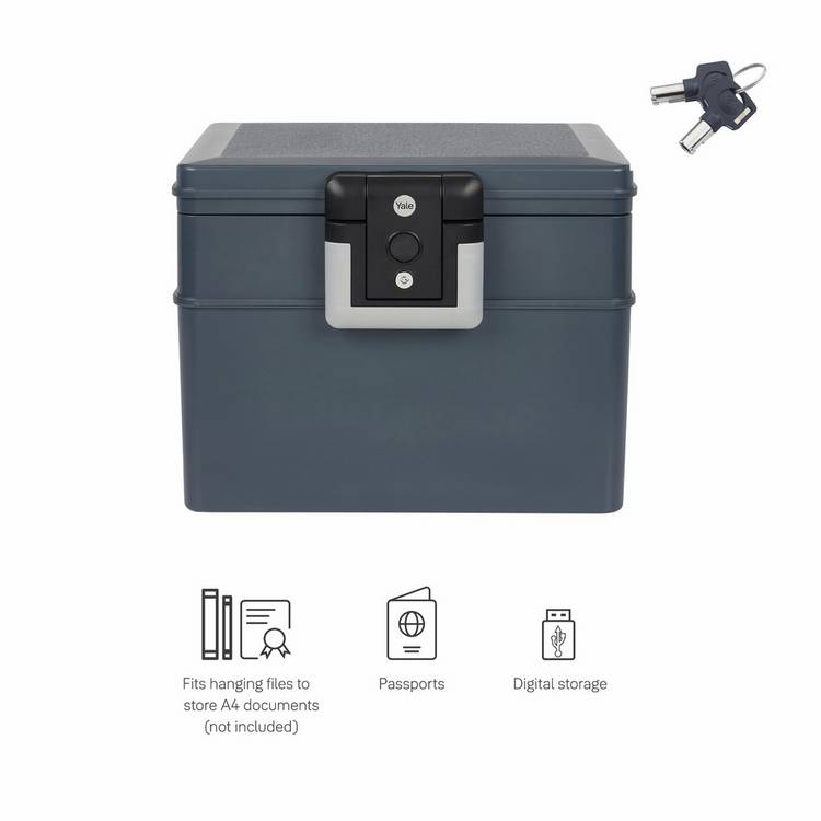 Yale large fire and waterproof chest in grey (British brand)