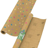 Eco Nature stars wrapping paper set pack of 2, imported from the UK