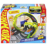 Hot Wheels Snake Spiral Attack playset and die-cast car - British product