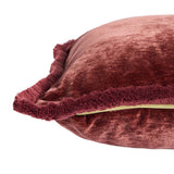 Habitat fringed chenille cushion burgundy 50x50cm (British brand)