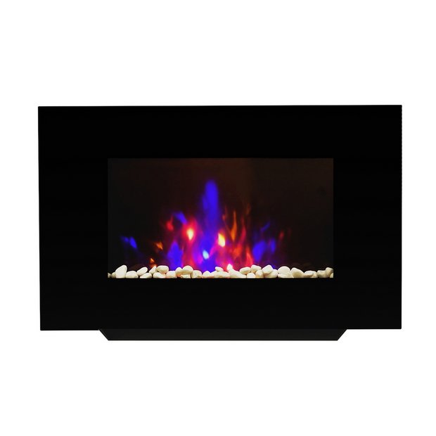 Be Modern Azonto wall hung electric fire Black Glass 900mm (British brand)