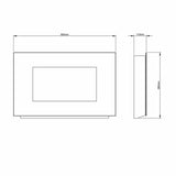 Be Modern Azonto wall hung electric fire Black Glass 900mm (British brand)