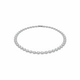 Swarovski rhodium plated tennis necklace clear crystals (British brand)