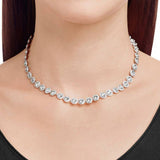 Swarovski rhodium plated tennis necklace clear crystals (British brand)