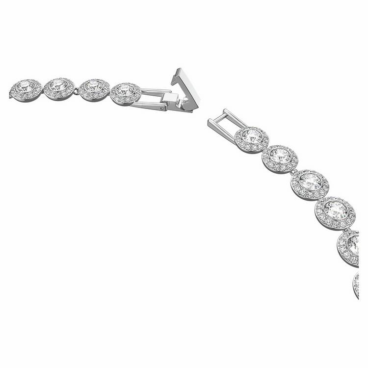 Swarovski rhodium plated tennis necklace clear crystals (British brand)