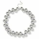 Freedom silver-tone chunky ball necklace 45cm, UK version